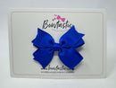 3 Inch Flat 2 Layer Bow - Electric Blue