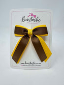 3 Inch Tail Bow - Turftan & Yellow Gold