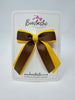 3 Inch Tail Bow - Turftan & Yellow Gold