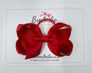 3.5 Inch Bow Thin Elastic - Red