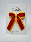 3 Inch Tail Bow - Red & Yellow Gold