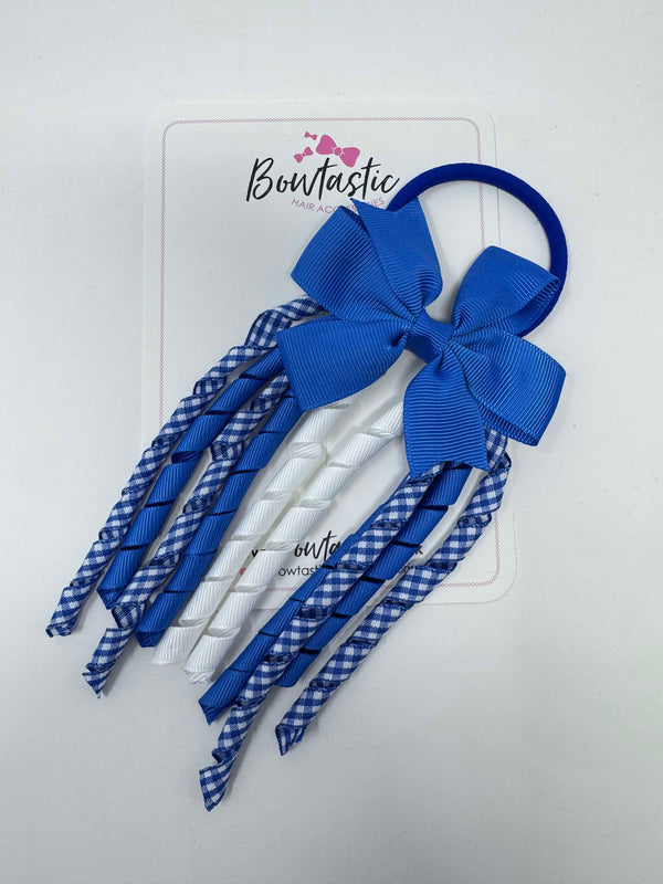 3 Inch Pinwheel Corker Bobble - Royal Blue & White Gingham