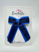 3 Inch Tail Bow - Navy & Royal Blue
