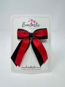 3 Inch Tail Bow - Red & Black
