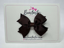 3 Inch Flat 2 Layer Bow - Black