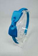 3 Inch Flat Bow Alice Band - Turquoise