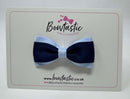 3 Inch Thin Tuxedo Bow - Navy & Bluebell