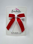 3 Inch Tail Bow - Red & White