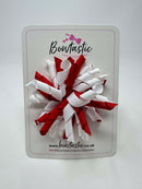 3.5 Inch Corker Bow - Red & White