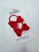 2 Inch Bow Thin Elastic - Hot Red - 2 Pack