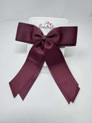 7 Inch Tail Bow - Burgundy