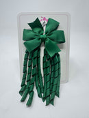 3 Inch Pinwheel Corker Bow - Forest Green