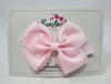 4 Inch Flat Bow - Style 2 - Powder Pink