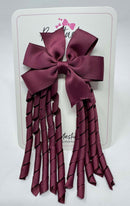 3 Inch Pinwheel Corker Bow - Burgundy