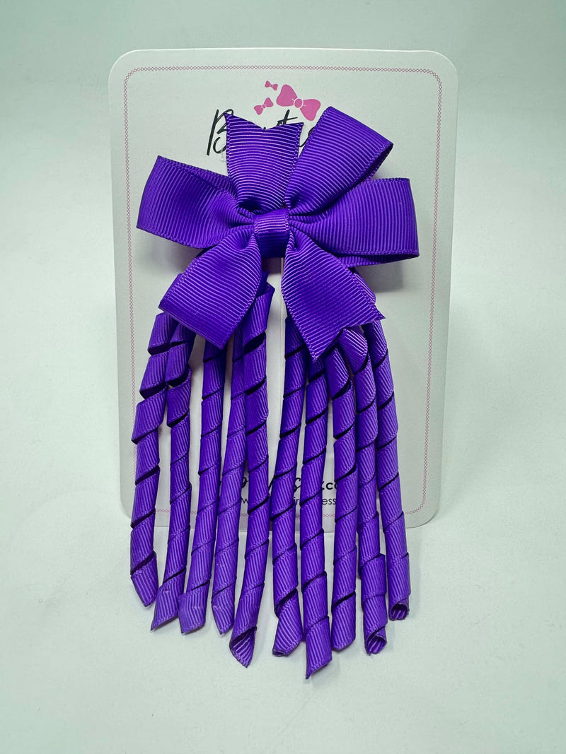 3 Inch Pinwheel Corker Bow - Purple