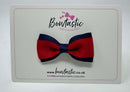 3 Inch Thin Tuxedo Bow - Red & Navy