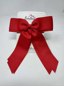 7 Inch Tail Bow - Hot Red