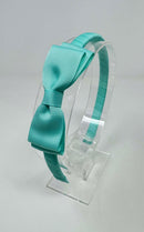 3 Inch Flat Bow Alice Band - Aqua