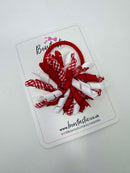 3.5 Inch Corker Bow Bobble - Red & White Gingham