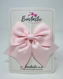 3.5 Inch Flat Tail Bow - Powder Pink
