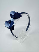 3 Inch Bow Alice Band - Navy & Bluebell