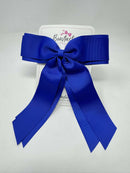 7 Inch Tail Bow - Cobalt