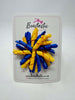 3.5 Inch Corker Bow - Royal Blue & Yellow Gold