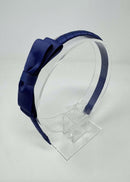3 Inch Flat Bow Alice Band - Ink Blue