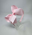 4.5 Inch Bow Alice Band - Powder Pink