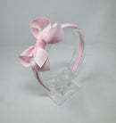 3 Inch Bow Alice Band - Powder Pink