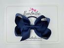 3.5 Inch Bow Thin Elastic - Navy