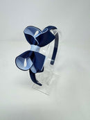 3 Inch Bow Alice Band - Navy & Bluebell