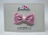 3 Inch Flat Double Bow - Pink Gingham