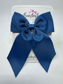 4.25 Inch Tail Bow - Light Navy