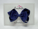 3.5 Inch Tuxedo Double Bow - Ink Blue