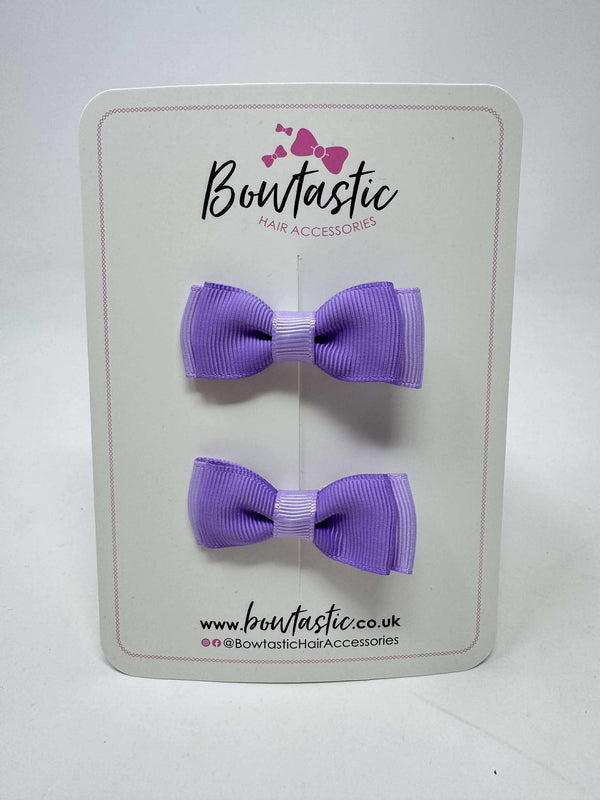 1.75 Inch Bows - Light Orchid & Hyacinth - 2 Pack