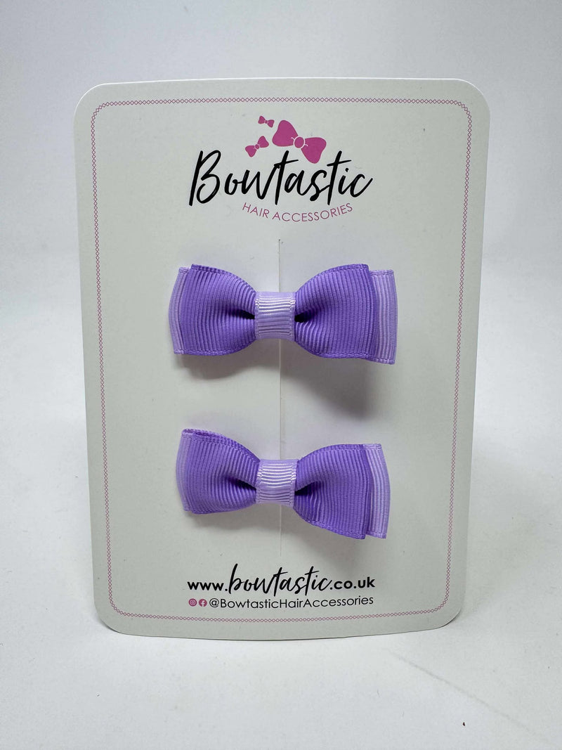 1.75 Inch Bows - Light Orchid & Hyacinth - 2 Pack