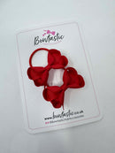 2 Inch Bow Thin Elastic - Red - 2 Pack