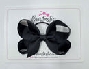 3.5 Inch Bow Thin Elastic - Black