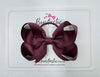 3.5 Inch Bow Thin Elastic - Burgundy
