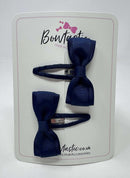 2.5 Inch Tuxedo Snap Clip - Navy - 2 Pack