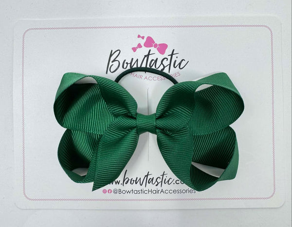 3.5 Inch Bow Thin Elastic - Forest Green
