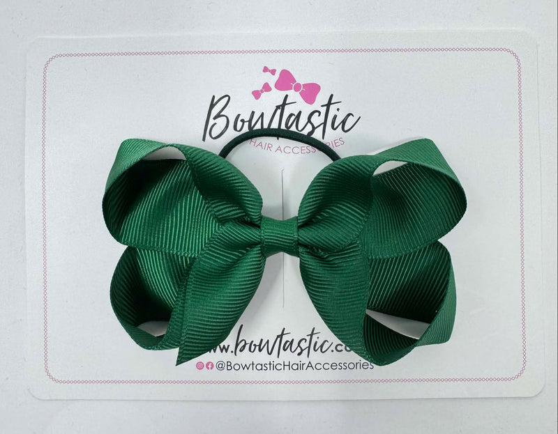 3.5 Inch Bow Thin Elastic - Forest Green