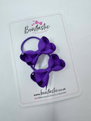 2 Inch Bow Thin Elastic - Purple - 2 Pack