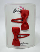 2.5 Inch Tuxedo Snap Clip - Red - 2 Pack