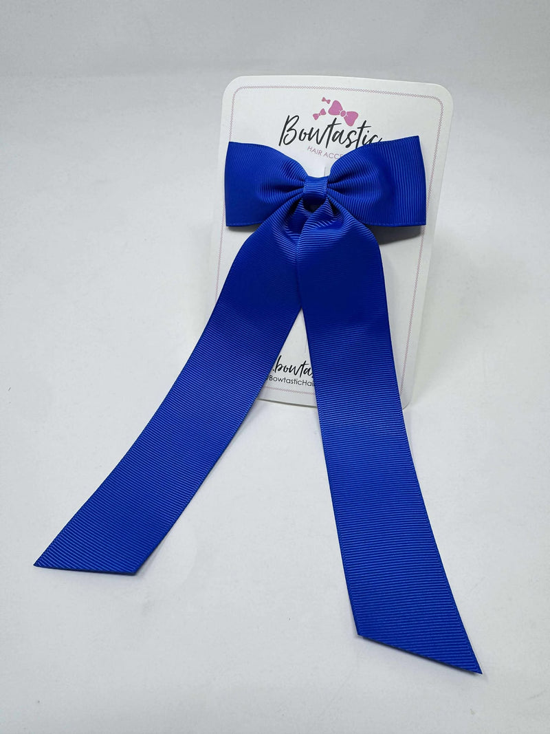 XL 4 Inch Tail Bow - Electric Blue