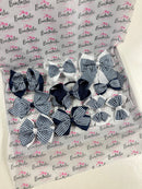 School Surprise Bundle - Clips & Bobbles - Navy Gingham - 10 Items