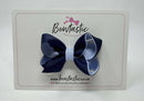3 Inch Bow - Navy & Bluebell