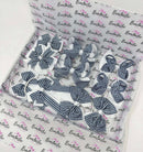 School Bundle - 5 Matching Pairs Bobbles - Navy & White Gingham