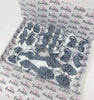 School Bundle - 5 Matching Pairs Bobbles - Navy & White Gingham